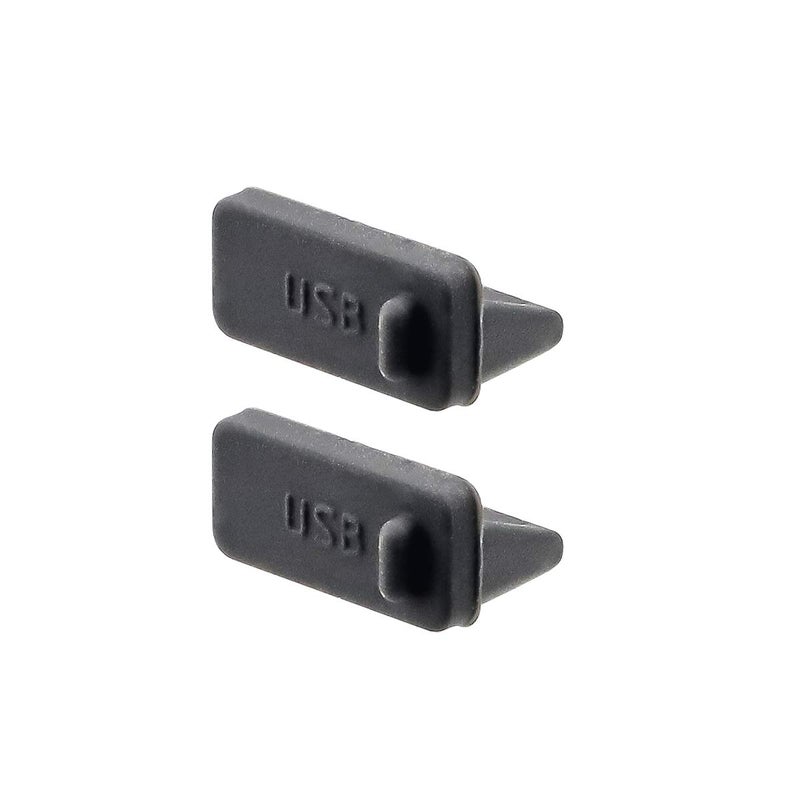 TOPPROS Pack of 20 Silicone USB Port Cover Anti Dust Protector for Female End0.5 x 0.3 x 0.24 inch Black - Image 2